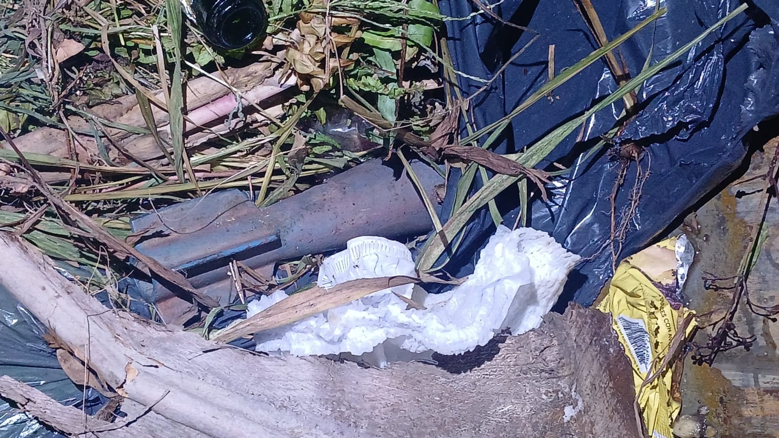 El hallazgo se produjo al iniciar el prensado de la basura en el camión recolector