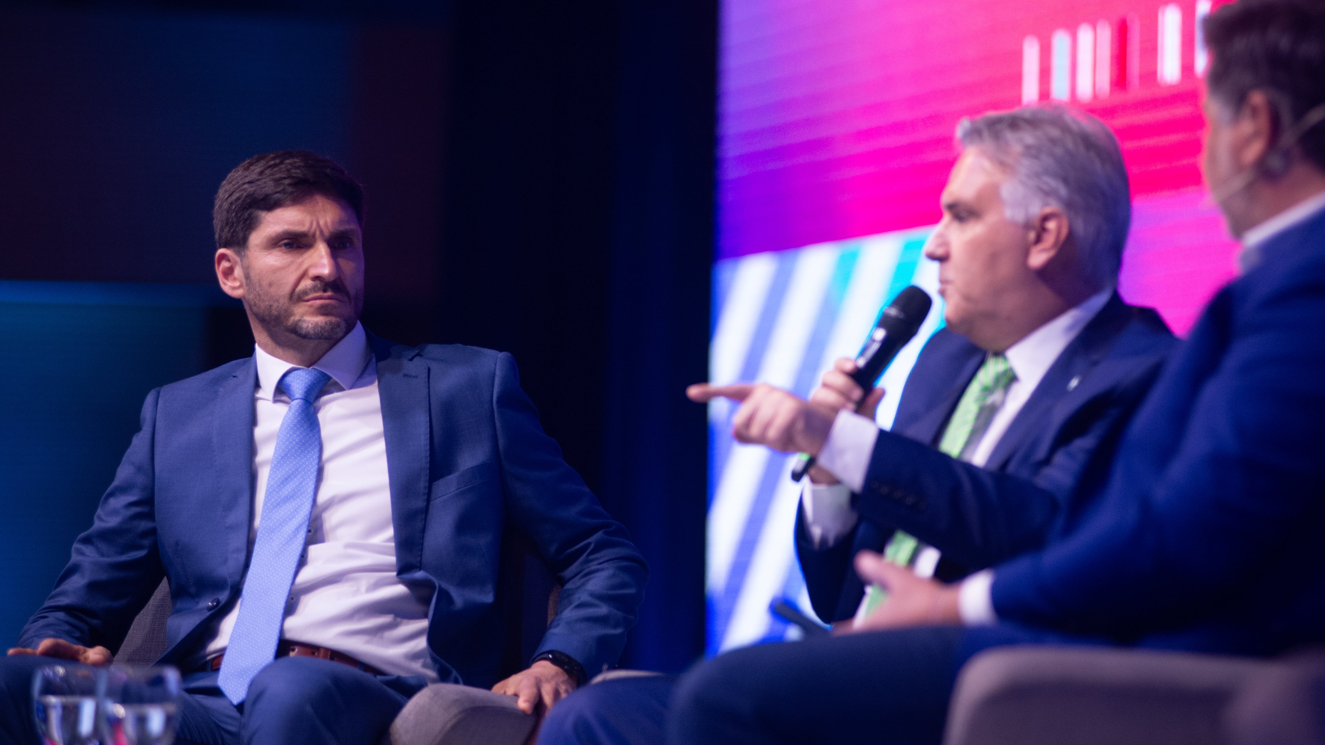 Los gobernadores Maximiliano Pullaro (Santa Fe) y Martín Llaryora (Córdoba) (Jaime Olivos)