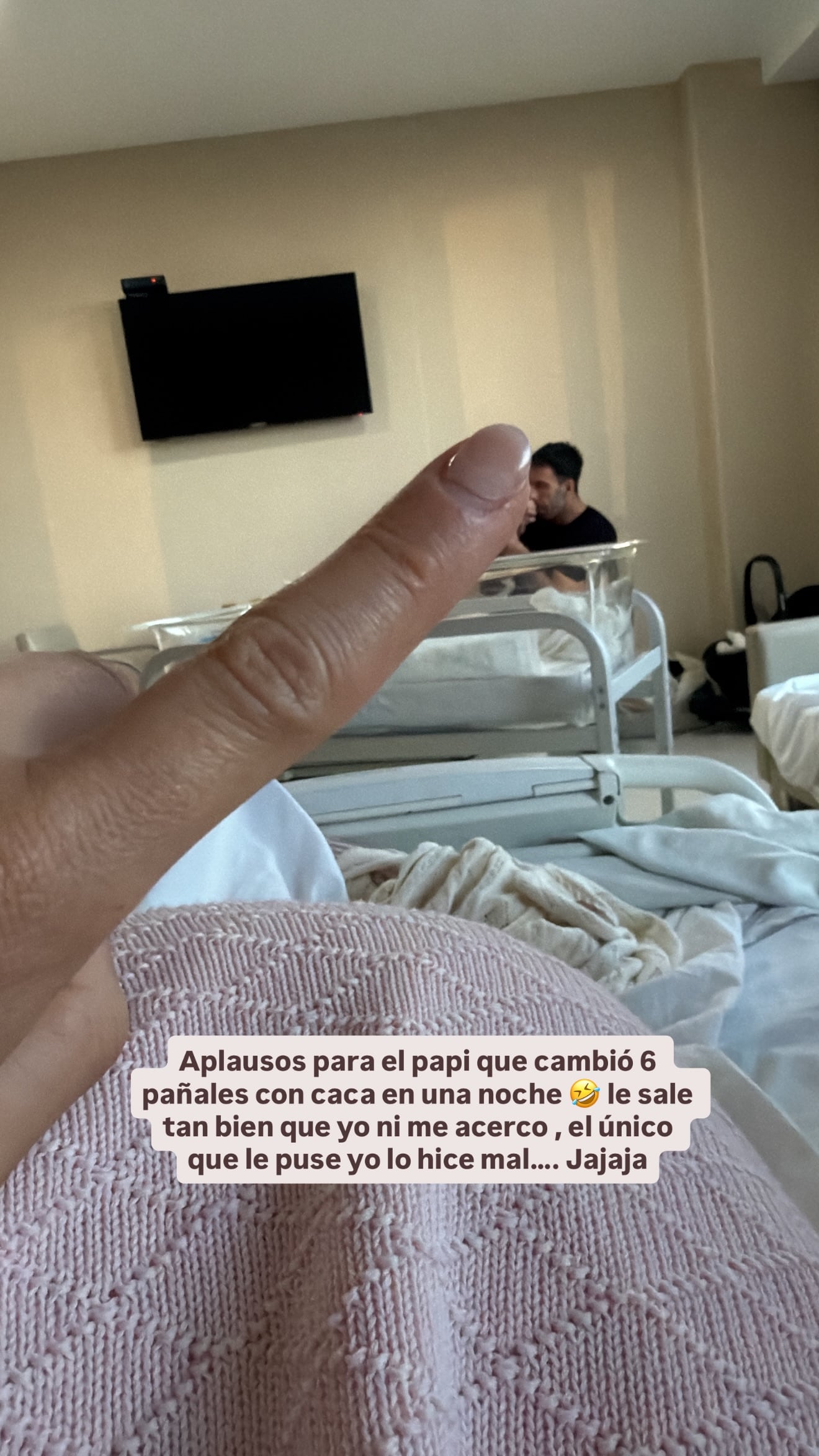 Elogios del papá, Facu Miguelena, por cambiar seis veces los pañales en una noche