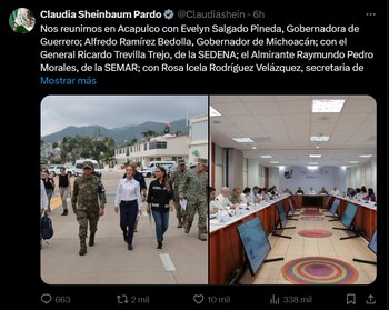 La mandataria informó sobre su