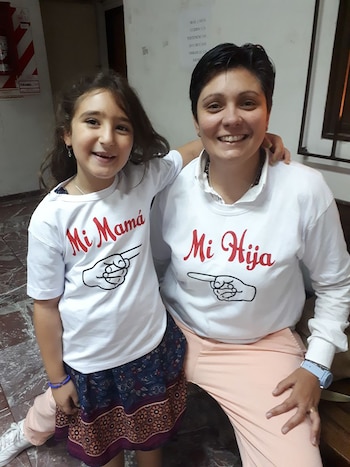 Caro y su hija Alma