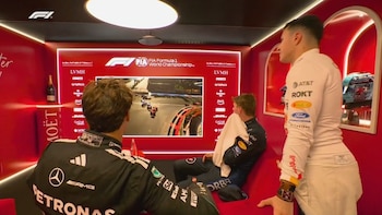 Las reacciones de Russell, Verstappen y Hadjar al ver el choque de Colapinto a Gasly: “¡Los compañeros de equipo!"