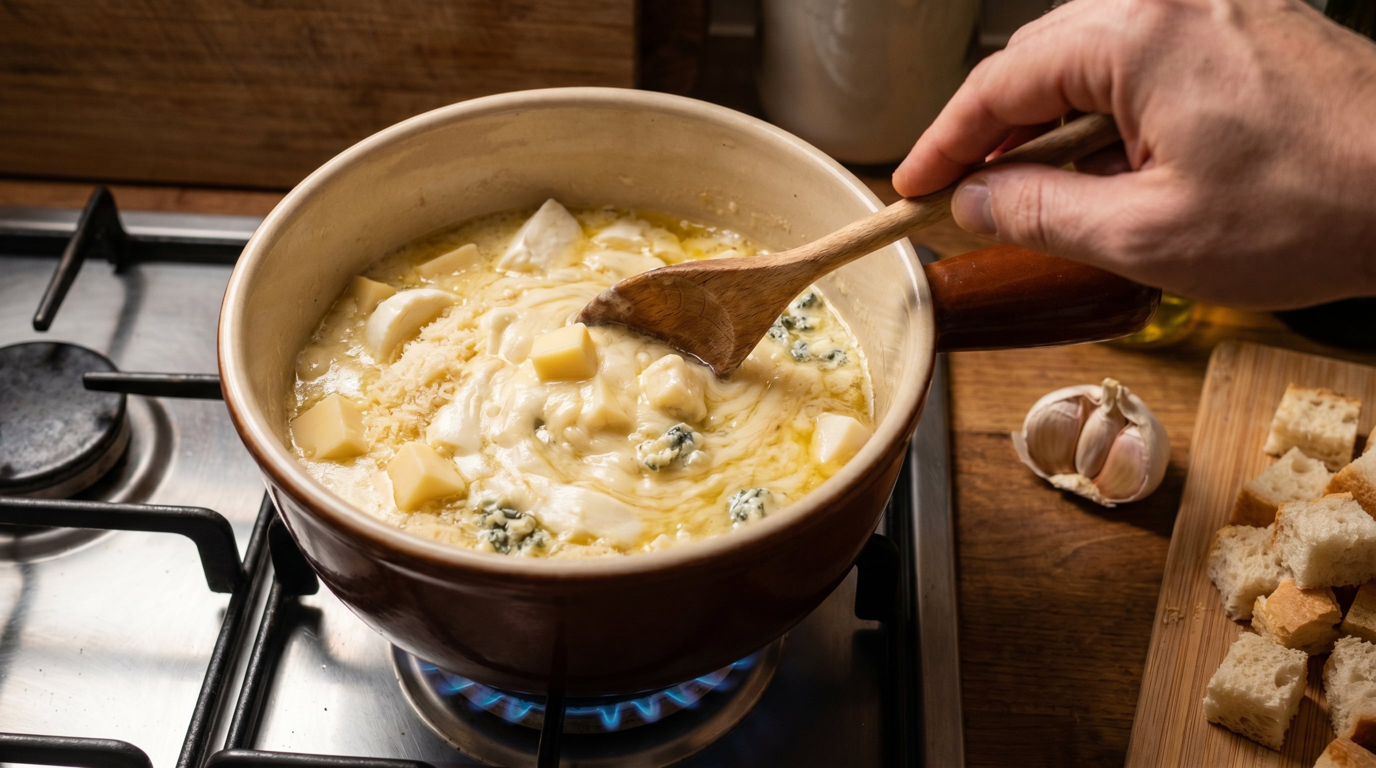 La fondue funciona como un dip para mojar pan y vegetales. (Imagen Ilustrativa Infobae)