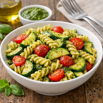 La pasta fría con verduras