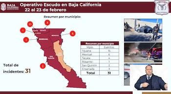 Mapa elaborado por las autoridades