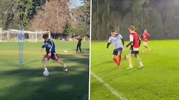 Los lujos del Colo Barco en un partido informal en Pilar: caño, gol y un look que fue muy celebrado en las redes