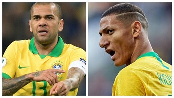 Daniel Álves y Richarlison (Fotos: