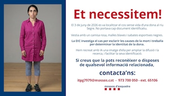 Los Mossos piden ayuda para identificar el cadáver de una mujer encontrado en el río Segre (Lleida)