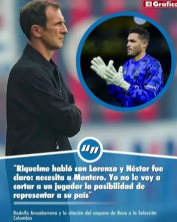 Rodolfo Aburrea, entrenador de Boca Juniors, y lo que expuso sobre la vinculación de Álvaro Montero a la selección Colombia - crédito El Gráfico