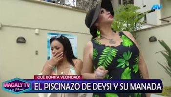 Deysi Araujo desafía a sus vecinos tras ganar juicio y organiza celebración en las áreas comunes. Captura: Magaly TV La Firme.