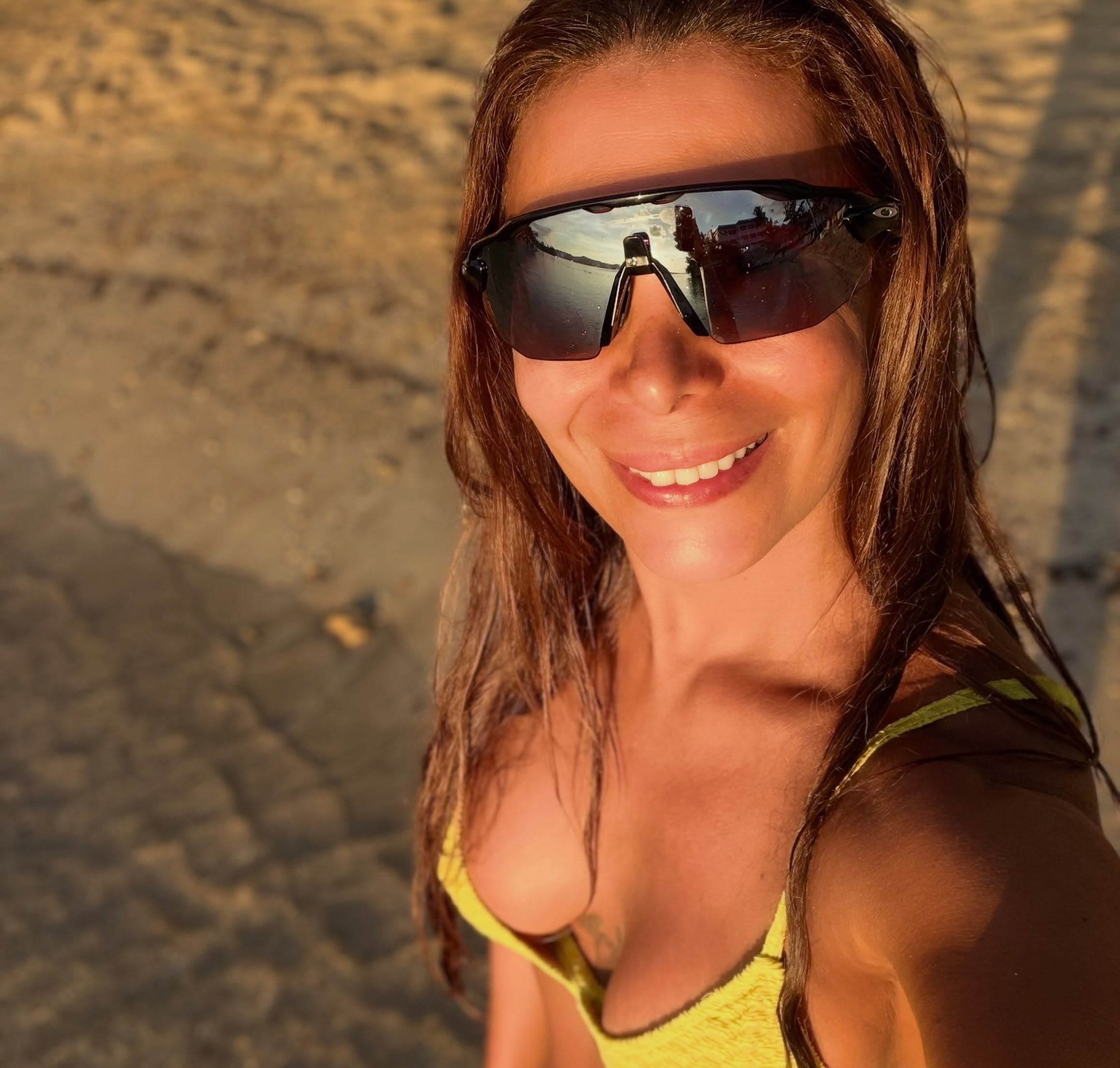 Ximena Capristo posa en una playa de Jamaica durante sus vacaciones.