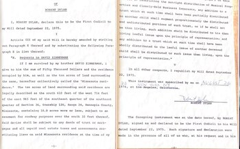 Bob Dylan dejó indicaciones para