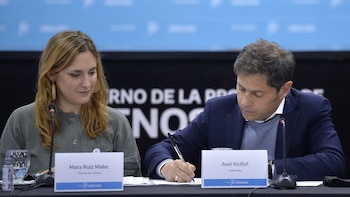Axel Kicillof y la ministra