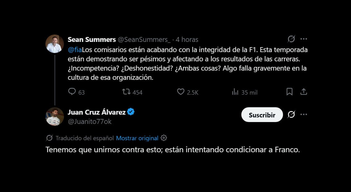 La postura de Juan Cruz Álvarez en respuesta al directivo