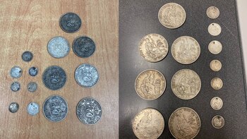 Estas moneda fueron encontradas en