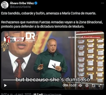 Álvaro Uribe Vélez cuestionó palabras