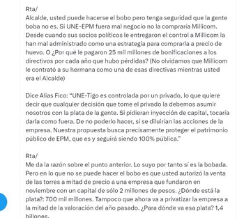 Daniel Quintero discute con Federico