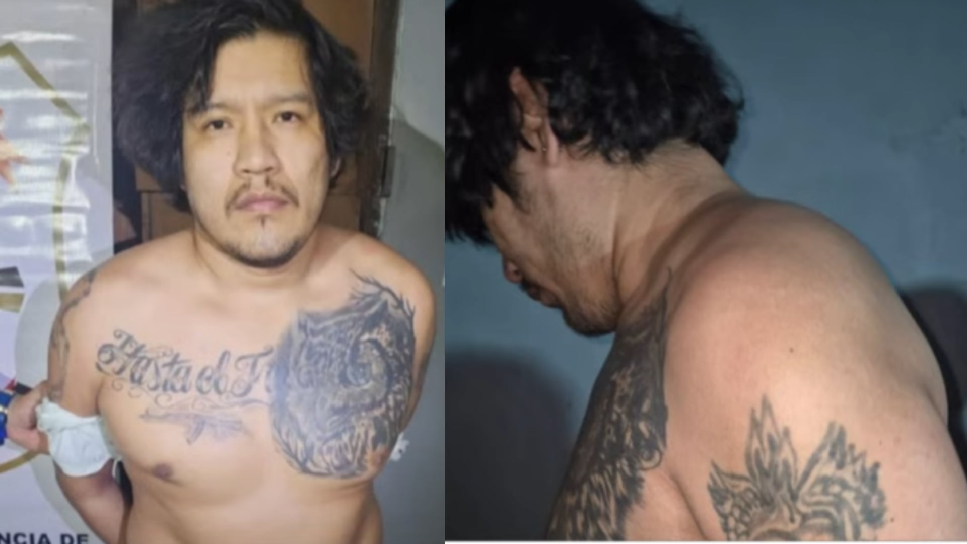 Erick Luis Moreno Hernández, alias “El Monstruo”, considerado uno de los criminales más buscados de Sudamérica. (Composición: Infobae)