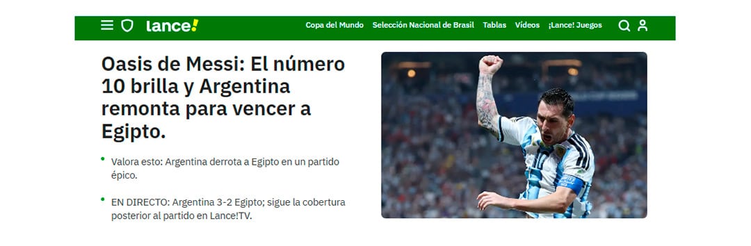La portada de Lance! en Brasil