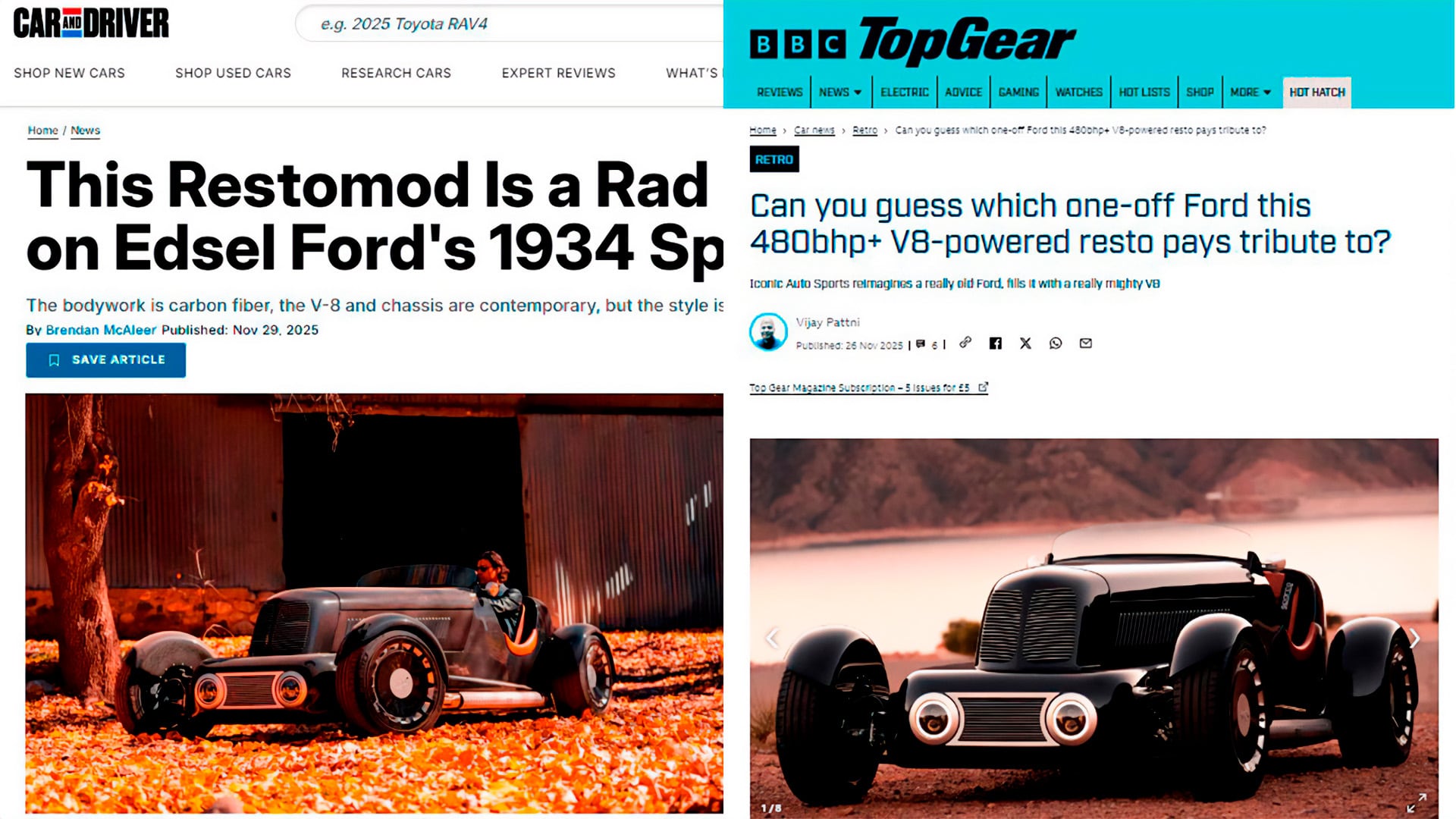 Los medios más importantes de Estados Unidos empezaron a escribir sobre el SP40 a fines de noviembre y hoy el auto ya es famoso en el cículo de vehículos especiales