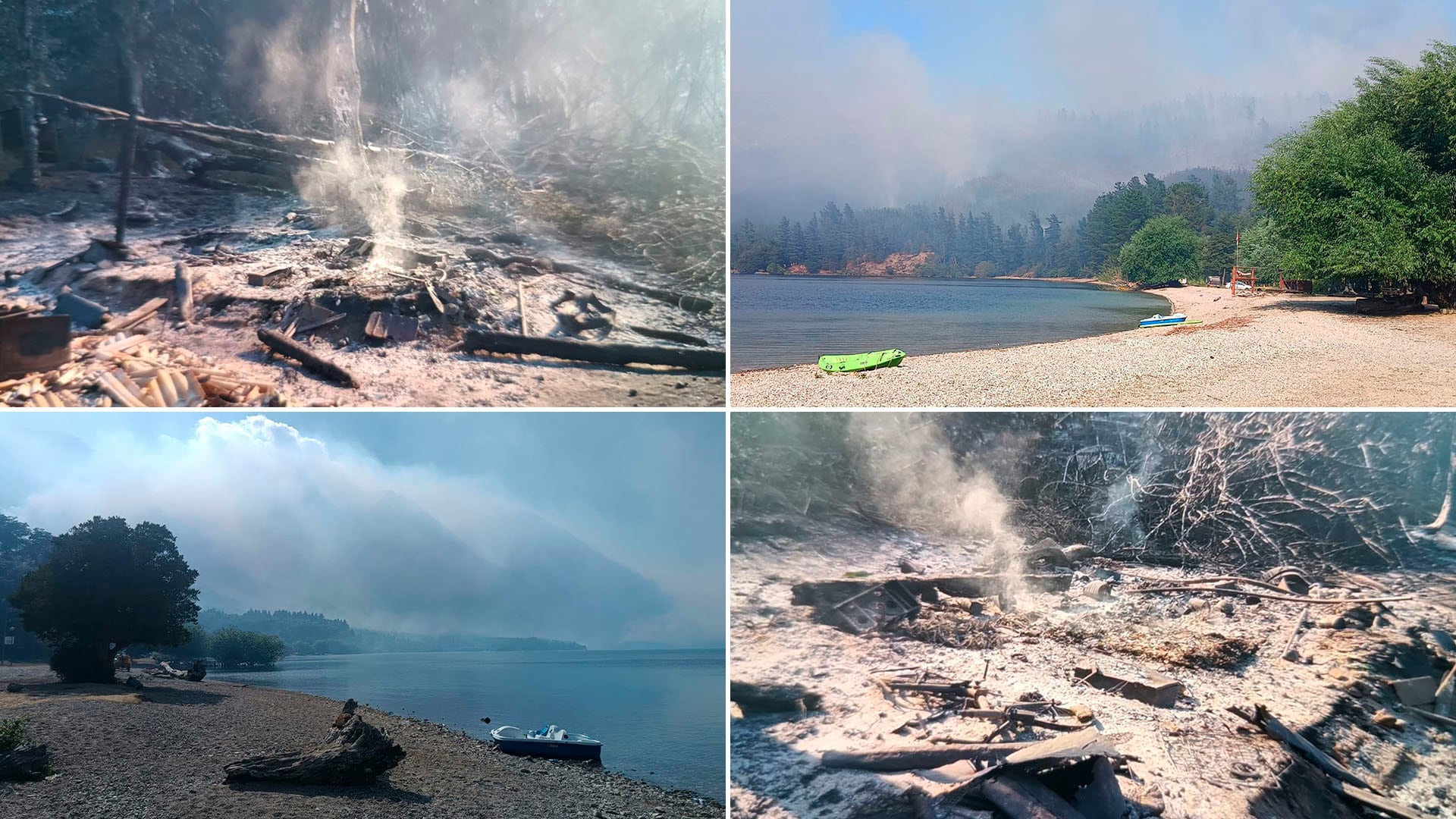 Algunas imágenes del devastador incendio en Chubut