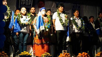 Evo Morales en el acto