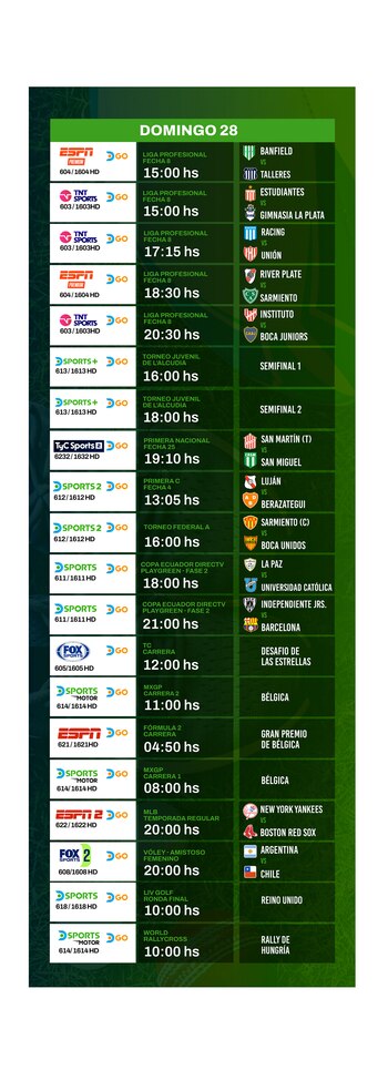 Agenda deportiva