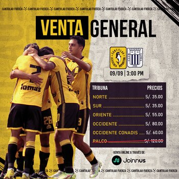 Precios de entradas de Alianza Lima vs Academia Cantolao por la fecha 12 del Torneo Clausura 2023.