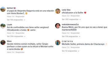 Los comentarios en el TikTok