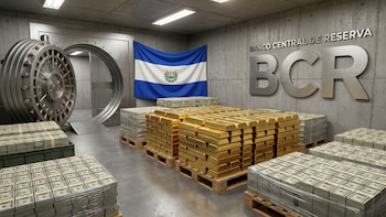 Las reservas de oro caen 25 millones en primeros cuatro meses de 2026 en El Salvador