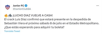 Luis Díaz estará en la
