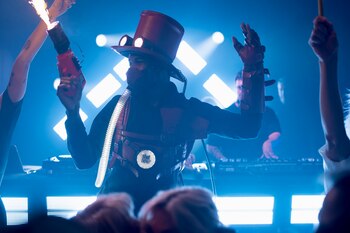 Shotman en acción, con su