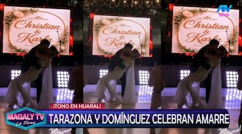 La canción que sorprendió en la boda de Karla Tarazona y provocó carcajadas en el set de Magaly. Captura: Magaly TV La Firme.