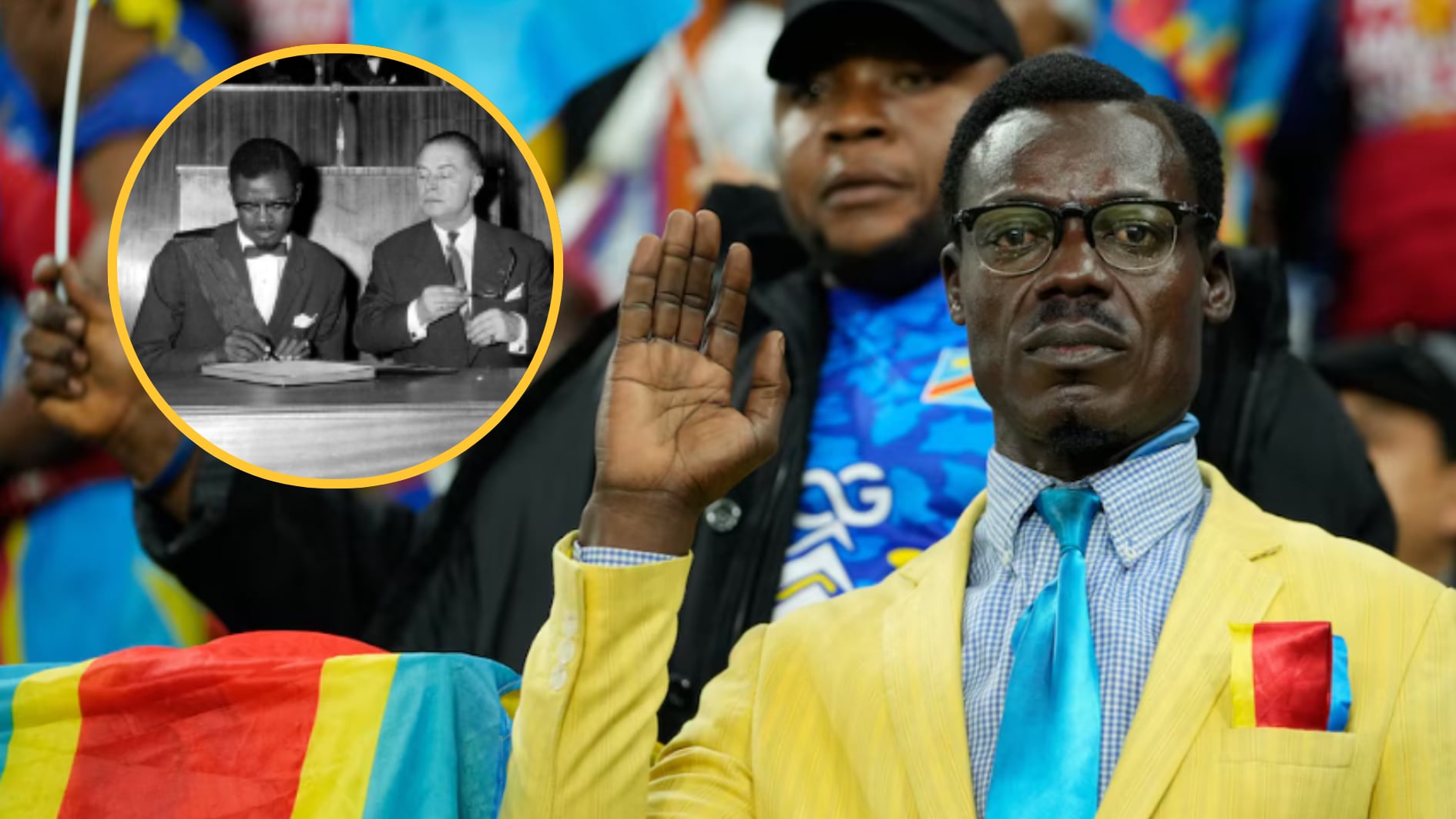 Kuka Mboladinga permanece inmóvil durante los 90 minutos - créditos AP Photo/Mosa
