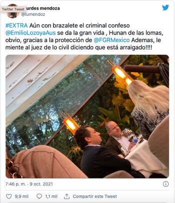 Emilio Lozoya fue exhibido en