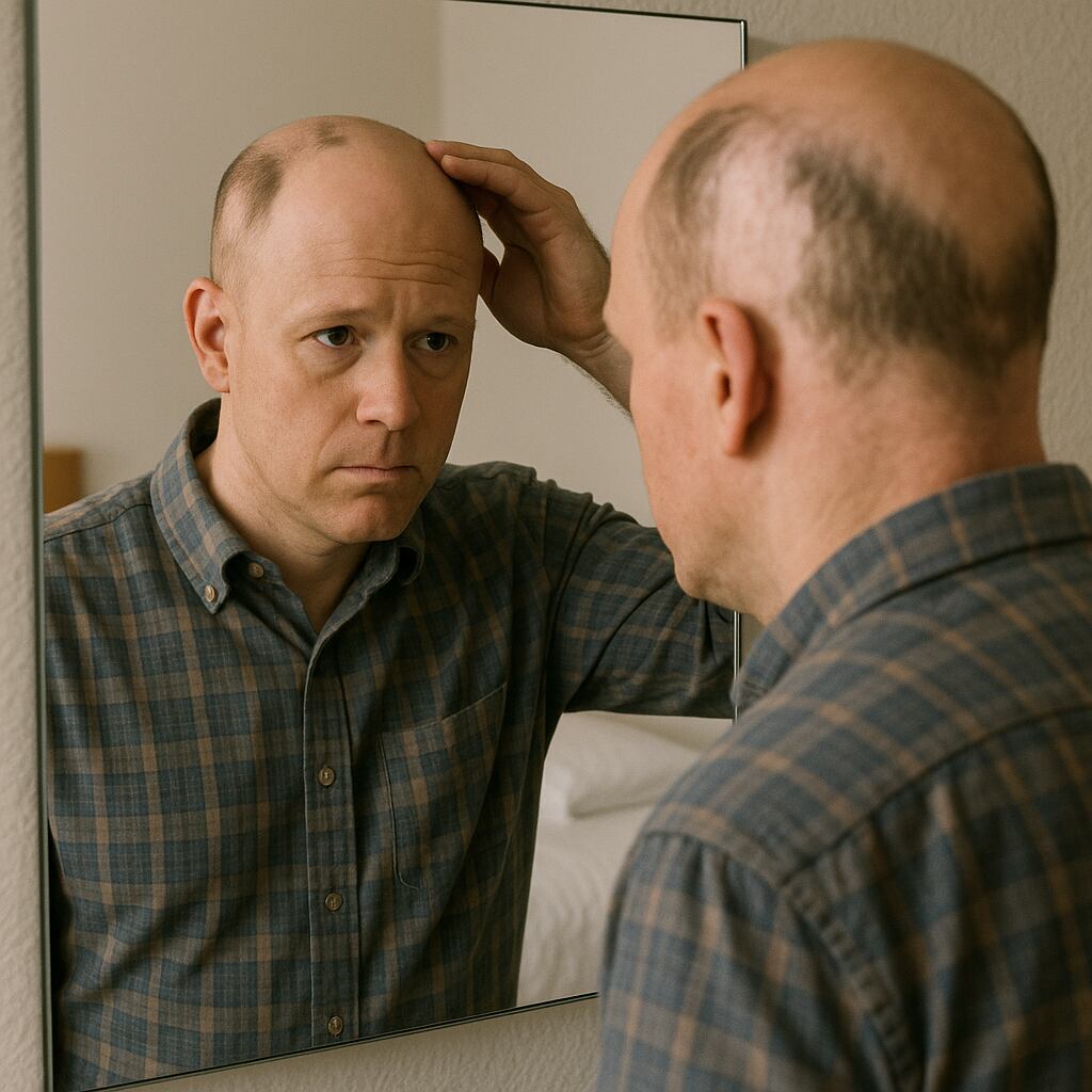 Entre los patrones principales de caída del cabello se encuentra la alopecia areata, con aparición de parches (Imagen Ilustrativa Infobae)