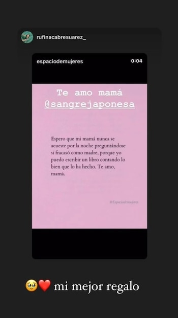 El emotivo mensaje de Rufina