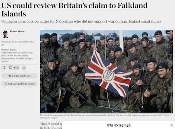 La nota de The Telegraph sobre Trump y las islas Malvinas