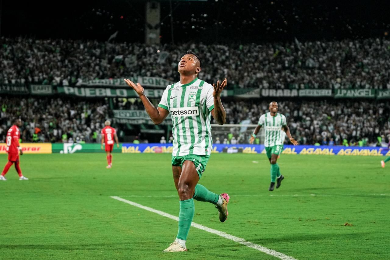 Alfredo Morelos fue una de las figuras del partido de Atlético Nacional contra América de Cali - crédito Colprensa