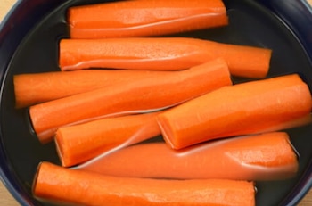 La zanahoria hervida adquiere un