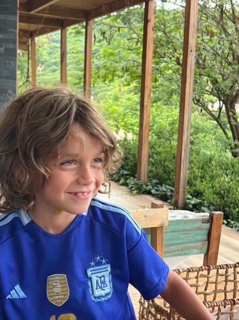 Felipe, el hijo menor de la actriz, fue homenajeado al cumplir sus nueve años
