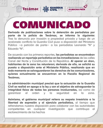 Comunicado de Tecámac.