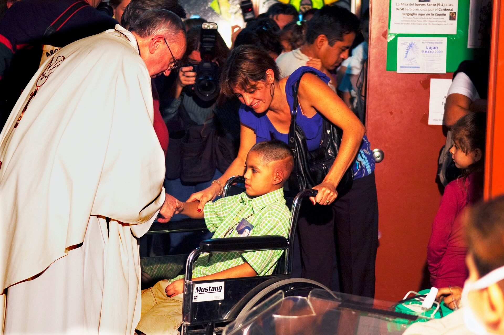 Bergoglio en el Hospital Garrahan