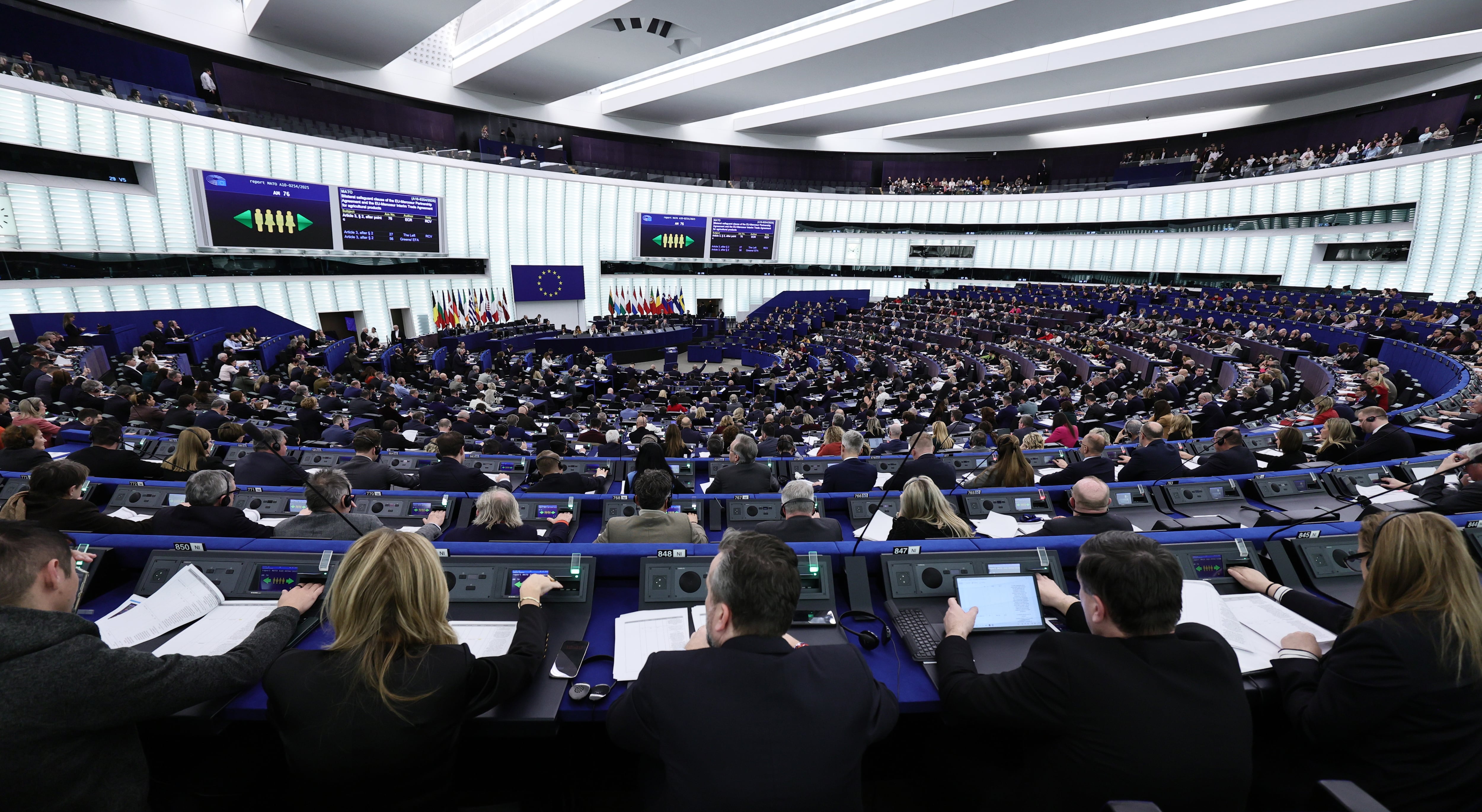 Las partes fijaron en un 8 % el umbral de incremento de las importaciones o de caída del precio de los productos sensibles importados desde el Mercosur que desencadenaría una investigación por parte de la Comisión Europea. (EFE/EPA/RONALD WITTEK)
