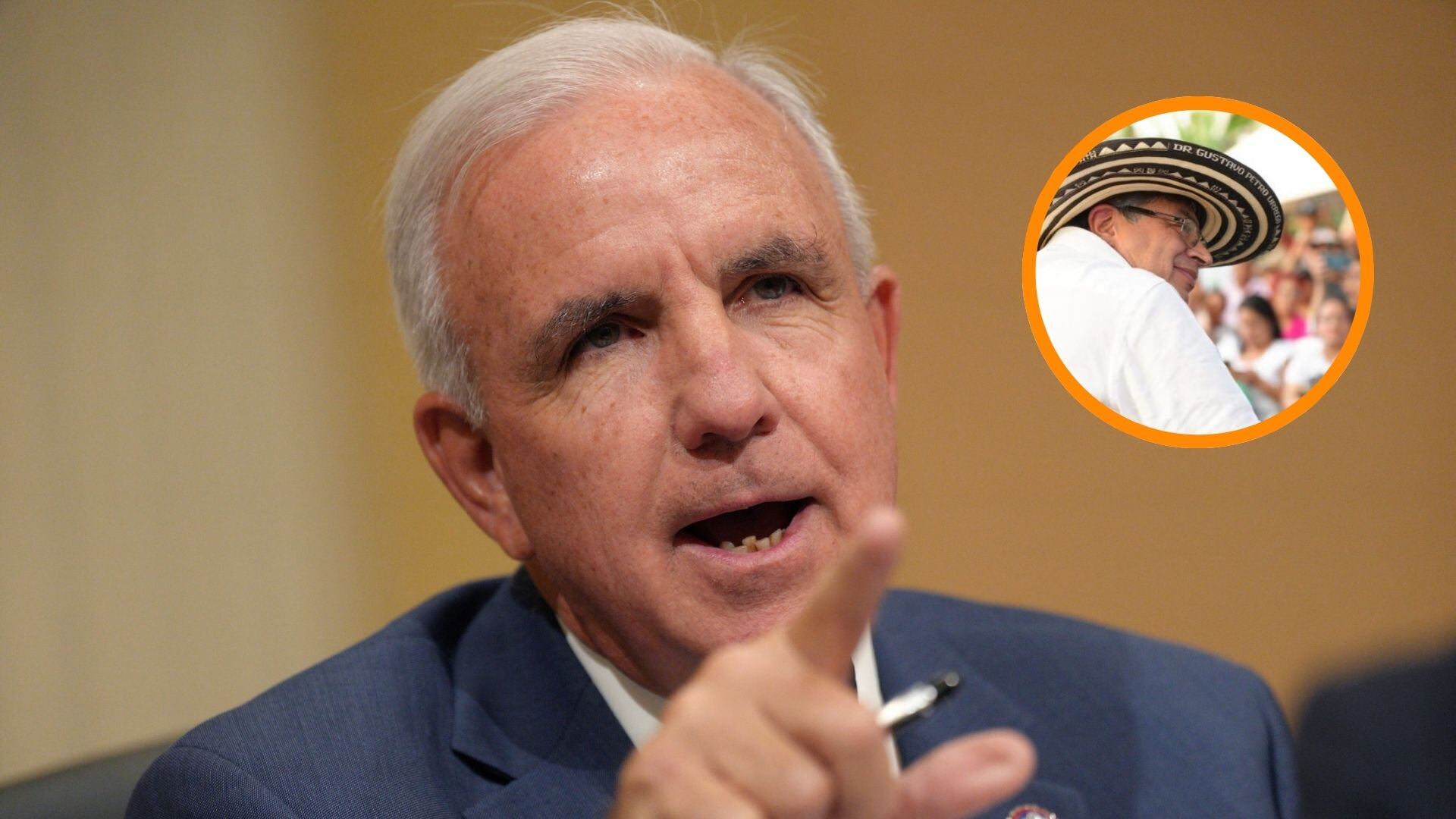 Carlos Giménez señaló que la buena noticia es que hasta agosto de 2026 tendrán que “lidiar” con el mandatario colombiano - crédito REUTERS/Nathan Howard y @petrogustavo