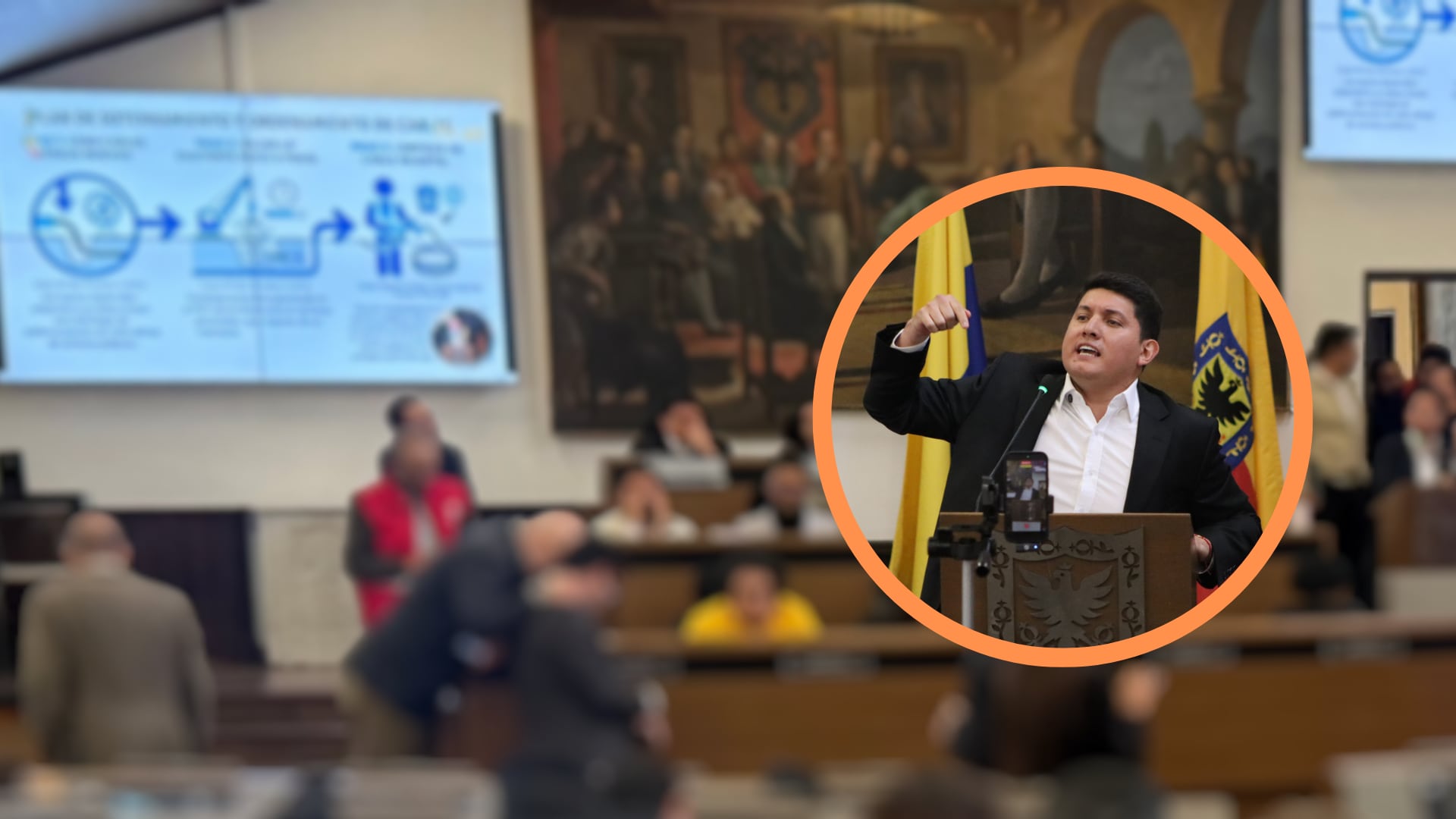 El concejal Elkin Huertas presentó ocho propuestas en el debate de los proyectos de acuerdo 724 y 709 de 2026 en el Concejo de Bogotá - crédito Concejo de Bogotá
