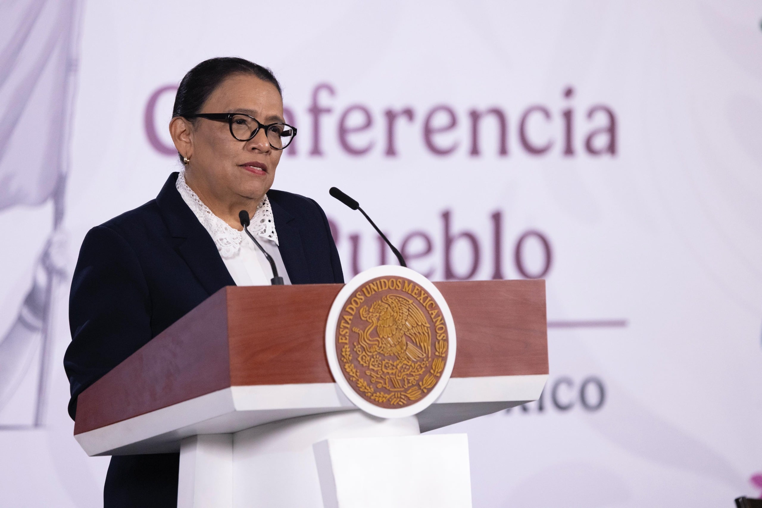 Secretaria de Gobernación, Rosa Icela Rodríguez. (Crédito: Gobierno de México)