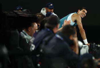 Carlos Alcaraz terminó exhausto tras