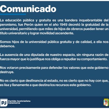 Comunicado del PJ de Catamarca