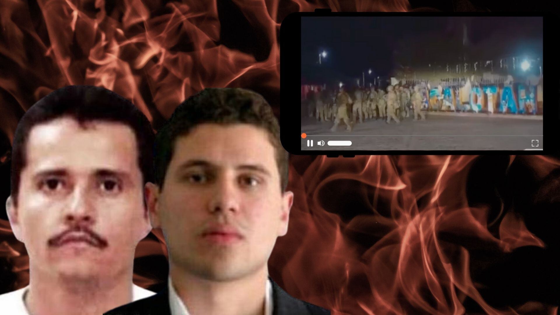 Hombres armados, supuestos integrantes del CJNG, posaron frente a las letras turísticas de Cacalotán, sindicatura de El Rosario, Sinaloa. (Anayeli Tapia/Infobae)